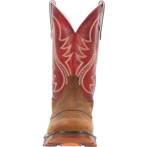 Durango Maverick XP, Ventilated Western Work Boot, 8 M, 11 in Height, Briar Brown/Crimson Red - DDB0479