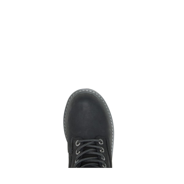 Wolverine Women's 6-Inch Work Boot, Steel Toe, Leather Upper, Rubber Outsole, Lace Up, Black, 6 1/2 W - W201153