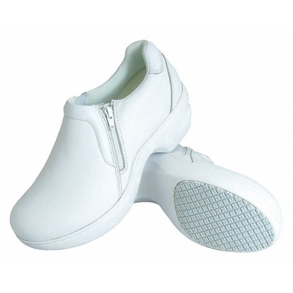 Genuine Grip Women's Women's Slip-On Zipper Shoes, 5 M, White - 465-5M