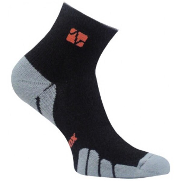 Vitalsox VT 0910T Tennis Classic Quarter Medium Weight Socks- Black-Silver - Small - VT0910T_BK-SL_SM