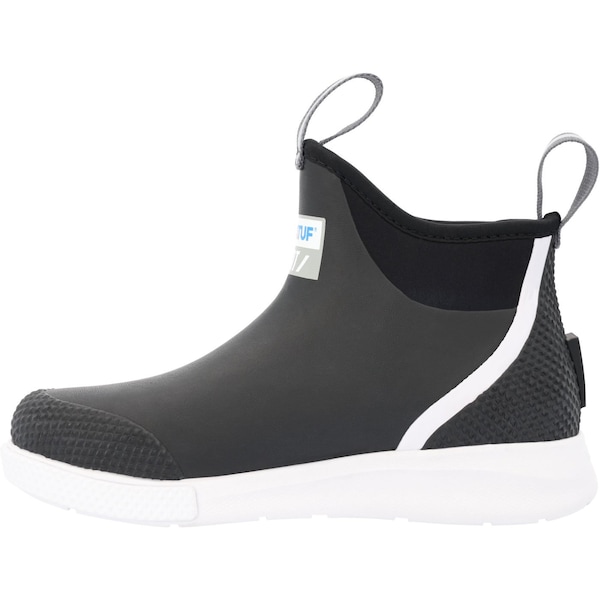Xtratuf Women's Ankle Deck Boot, 9 M, Leather, 6 in H, Black - ADSW000