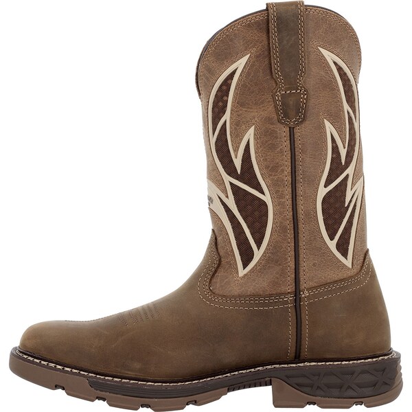 Georgia Carbo-Tec FLX, Men's Work Boot, 9.5 M, Leather, 11 in Height, Brown Tan - GB00703