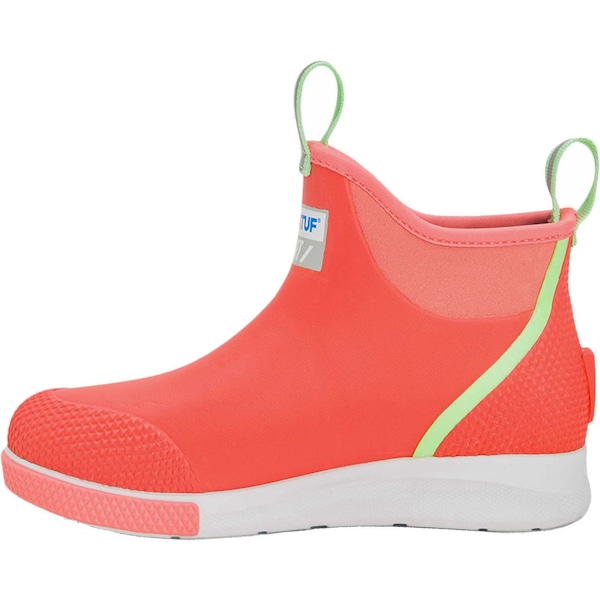 Xtratuf Women's Ankle Deck Boot, 6 M, Leather, 6 in H, Coral - ADSW400