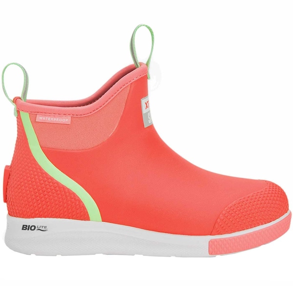Xtratuf Women's Ankle Deck Boot, 6 M, Leather, 6 in H, Coral - ADSW400
