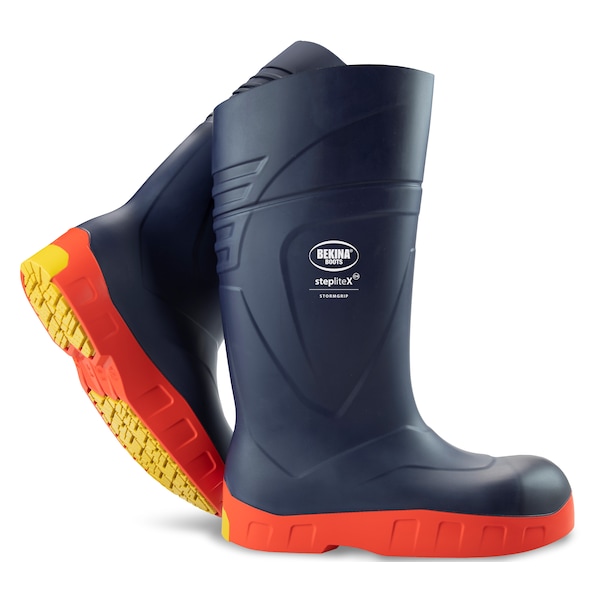 Bekina StepliteX StormGrip Polyurethane Boot, Blue-Orange, Size 10 - XAS1P/5562YP143-10