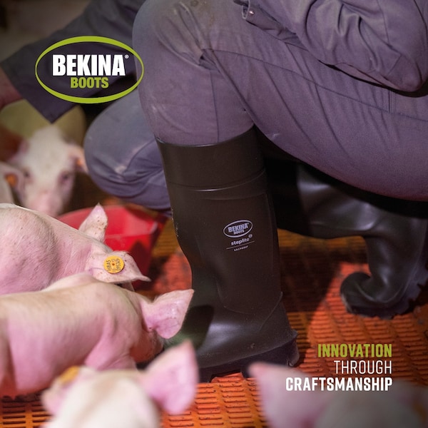 Bekina Men Steplite EasyGrip Rubber Boots, Plain Toe, Black, 12 - PAN1P/8080AP121-12