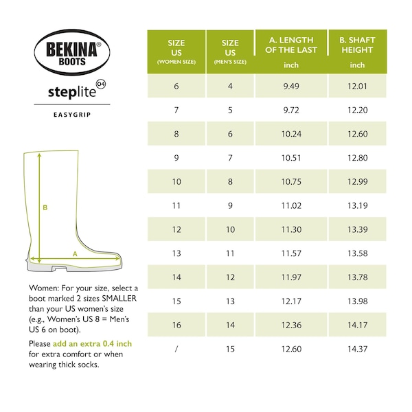 Bekina Men Steplite EasyGrip Rubber Boots, Plain Toe, Black, 12 - PAN1P/8080AP121-12