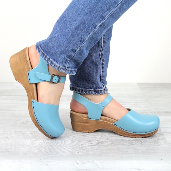Sanita SANSI Women's Closed Toe Sandal in Teal, Size 8.5-9, PR - 474048-019-40