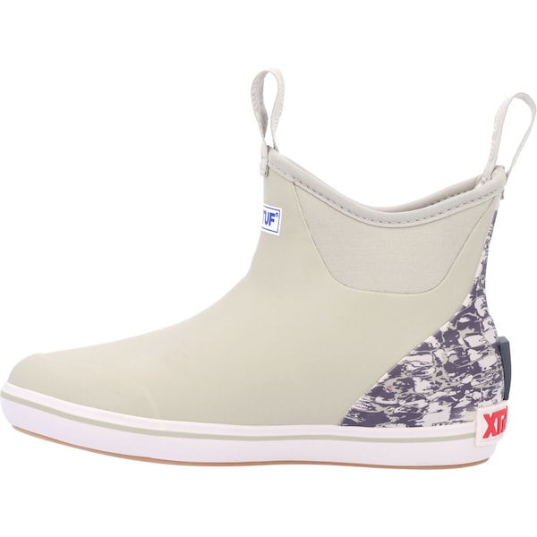 Xtratuf Women's Ankle Deck Boot, 6 M, Leather, 6 in H, Gray - XWAB1TP