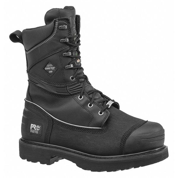 Timberland Pro Men's Miner Boot, 7 1/2 W, Steel Toe, 10 in H, Black, 53531 - 53531