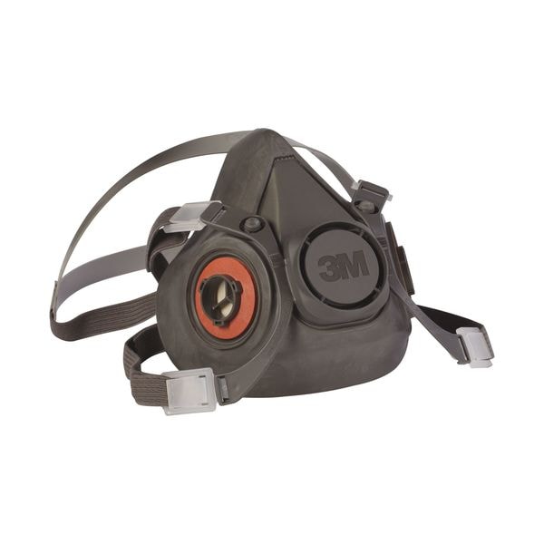 3M Half Facepiece Reusable Respirator, 6000 Series, Thermoplastic Elastomer, Size Large - 6300