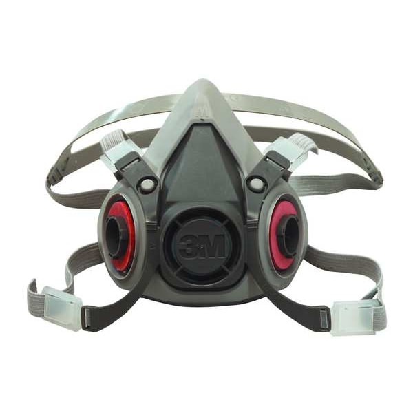 3M Half Facepiece Reusable Respirator, 6000 Series, Thermoplastic Elastomer, Size Large - 6300