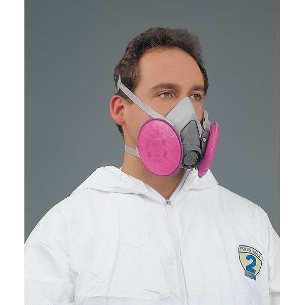 3M Half Facepiece Reusable Respirator, 6000 Series, Thermoplastic Elastomer, Size Large - 6300