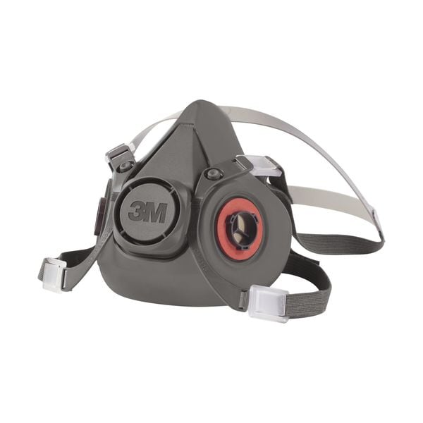 3M Half Facepiece Reusable Respirator, 6000 Series, Thermoplastic Elastomer, Size Large - 6300