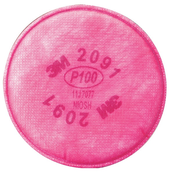 3M Filter, 3M 5000/6000/7000/FF-400 Series, P100, Bayonet, Magenta, 2 Pack - 2091
