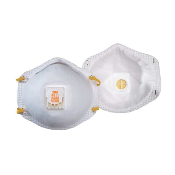 3M N95 Disposable Respirator, 8511, Cool Flow Exhalation Valve, Dual Headstrap, Nose Clip, Pack of 10 - 8511