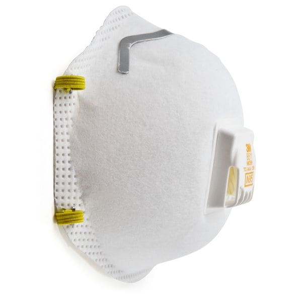 3M N95 Disposable Respirator, 8511, Cool Flow Exhalation Valve, Dual Headstrap, Nose Clip, Pack of 10 - 8511