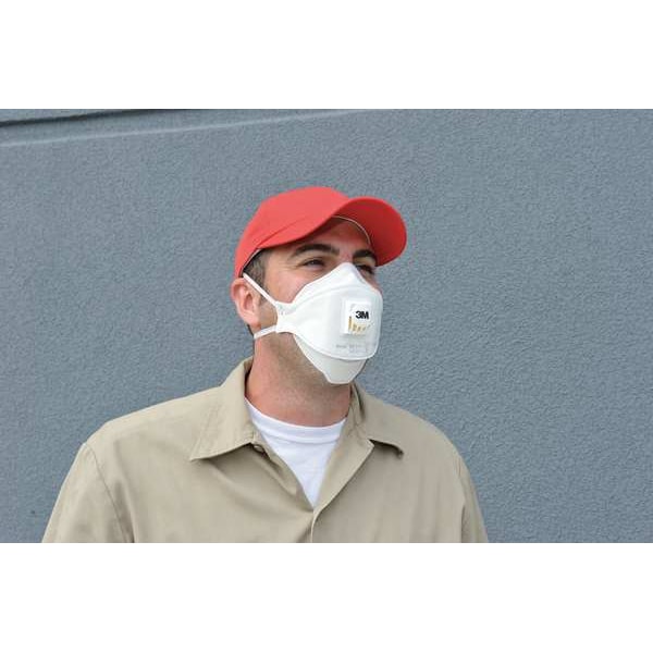 3M Disposable Respirator, N95, Flat-Fold, Single, Non-Adjustable, Metal Nose Clip, M - 9211+