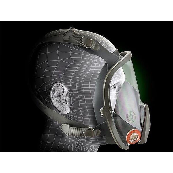 3M Full Facepiece Reusable Respirator, With Cool Flow Valve, 6000 Series, Size Large - 6900
