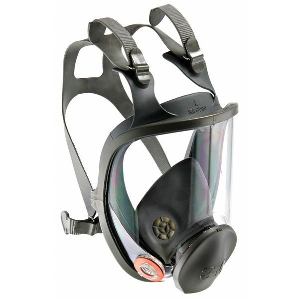 3M Full Facepiece Reusable Respirator, With Cool Flow Valve, 6000 Series, Size Large - 6900