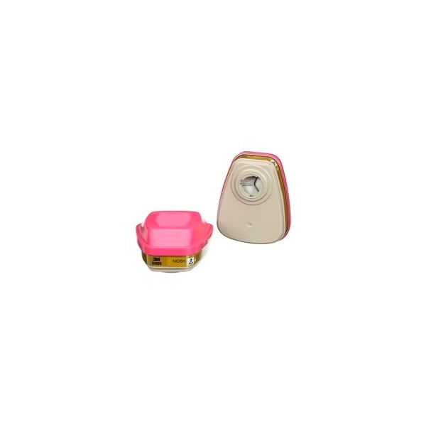 3M Combination Cartridge/Filter, 3M 6000/7000/FF-400 Series, P100, Bayonet, Magenta/Olive, 2 Pack - 60926