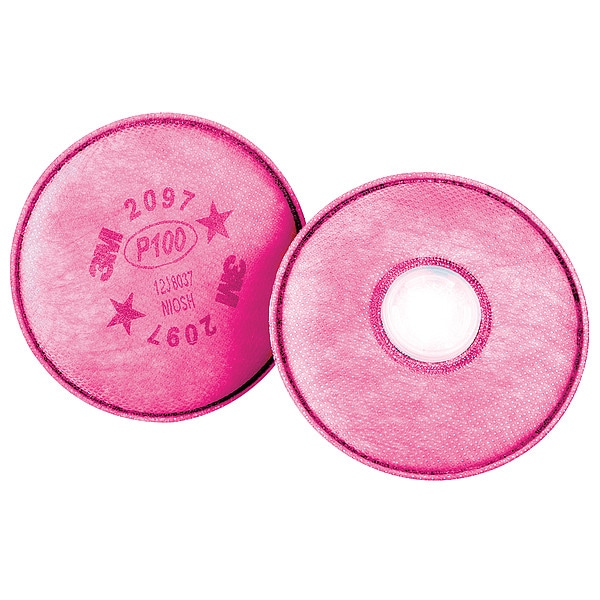 3M Filter, 3M 6000 Series, Nuisance Organic Vapor/P100, Bayonet, Magenta, 2 Pack - 2097