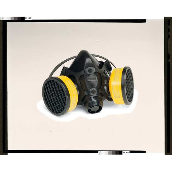 Honeywell North Half Mask Respirator, 7700 Series, Threaded, Silicone, NIOSH, Cartridges Not Included, Black, M - 770030M