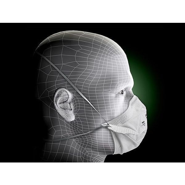 3M Disposable Respirator, N95, Flat-Fold, Dual, Non-Adjustable, Metal Nose Clip, Universal - 9105