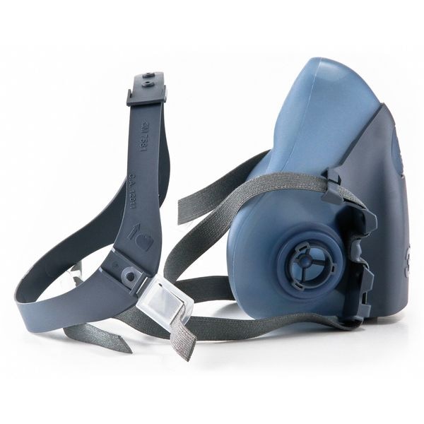 3M Half Mask Respirator, 7500 Series, Not Rated, Bayonet, Size M 0 Cartridges Included - 7502