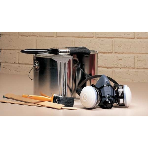 Honeywell North Half Mask Respirator, 5500 Series, Not Rated, Threaded, Size L 0 Cartridges Included - 550030L