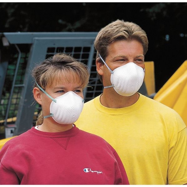 Moldex N95 Disposable Respirator, Molded, Dual Headstrap, Molded Nose Bridge, White, M/L, Pack of 20 - 2200N95