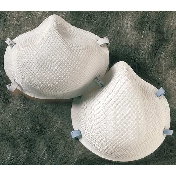 Moldex N95 Disposable Respirator, Molded, Dual Headstrap, Molded Nose Bridge, White, M/L, Pack of 20 - 2200N95