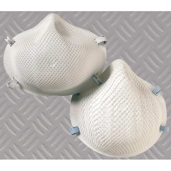 Moldex N95 Disposable Respirator, Molded, Dual Headstrap, Molded Nose Bridge, White, M/L, Pack of 20 - 2200N95