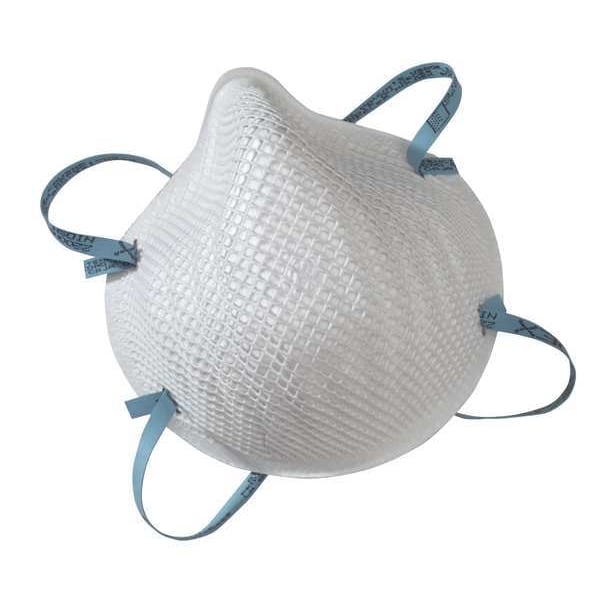 Moldex N95 Disposable Respirator, Molded, Dual Headstrap, Molded Nose Bridge, White, M/L, Pack of 20 - 2200N95