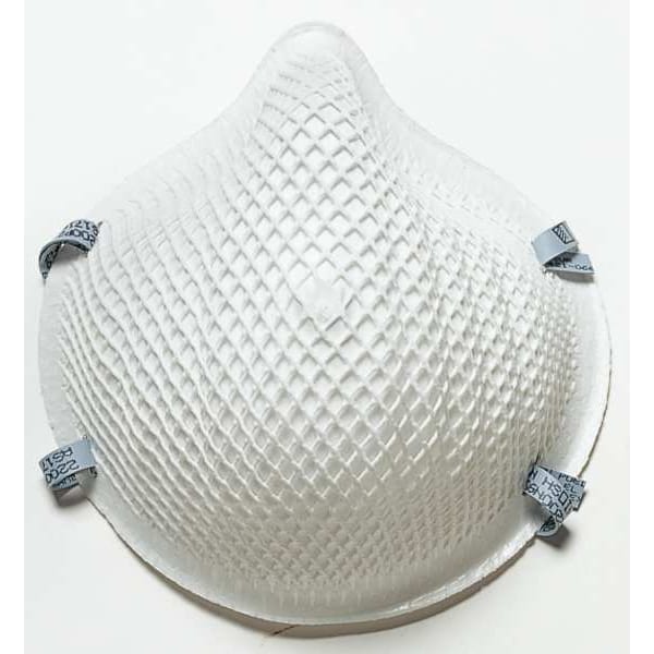 Moldex N95 Disposable Respirator, Molded, Dual Headstrap, Molded Nose Bridge, White, M/L, Pack of 20 - 2200N95
