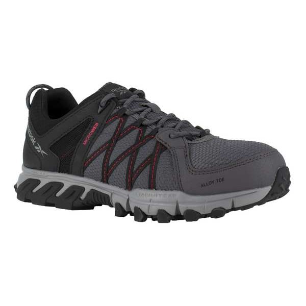Reebok Men's Athletic Shoe, Alloy Toe, Leather, Mesh Upper, Rubber Outsole, Lace Up, Gray, 10 1/2 D - RB3402