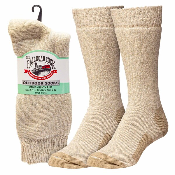Railroad Sock The Twisted Sister Women's Outdoor Crew Socks, Size 5-10, Tan, 1PR - 684 TS TN
