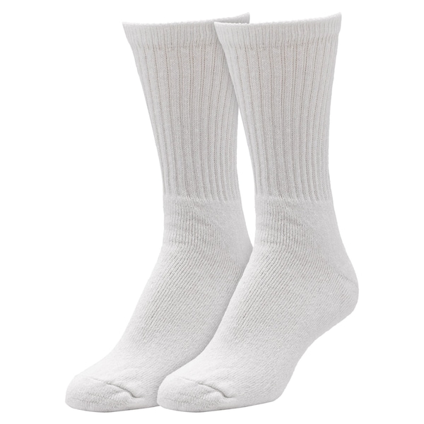 Railroad Sock Women's Crew Socks, Size 5-10, White, 3PK - 631