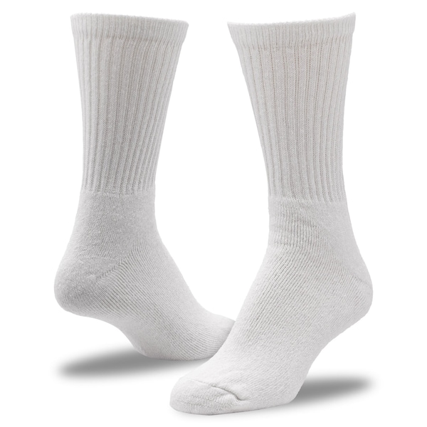 Railroad Sock Women's Crew Socks, Size 5-10, White, 3PK - 631