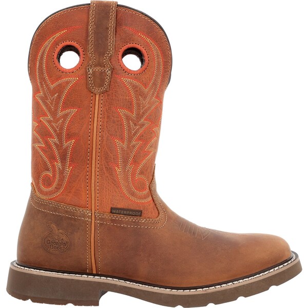 Georgia Core 37, Men's Work Boot, 9.5 M, Leather, 11 in Height, Brown Rust - GB00693