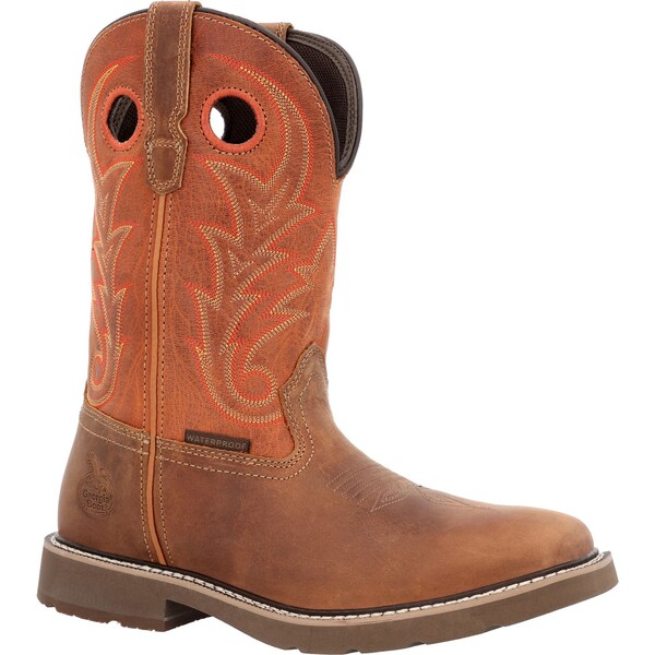 Georgia Core 37, Men's Work Boot, 9.5 M, Leather, 11 in Height, Brown Rust - GB00693