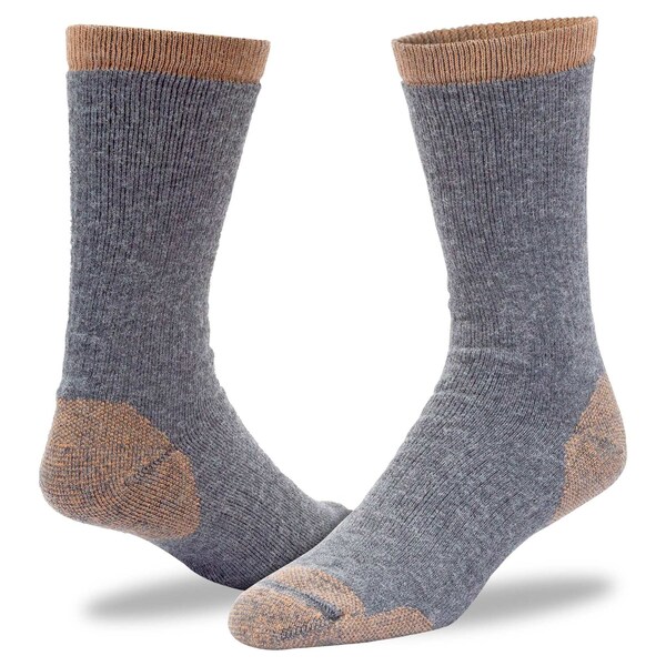 Railroad Sock Men's Premium Copper Infused Crew Socks, Size 6-12 M, Charcoal/Copper, 1PR - 4010 CH