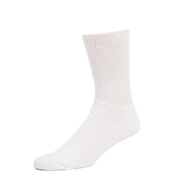 Railroad Sock Women's HealthTrak Therapeutic Crew Socks, Size 5-10, White, 2PK - 634 WT
