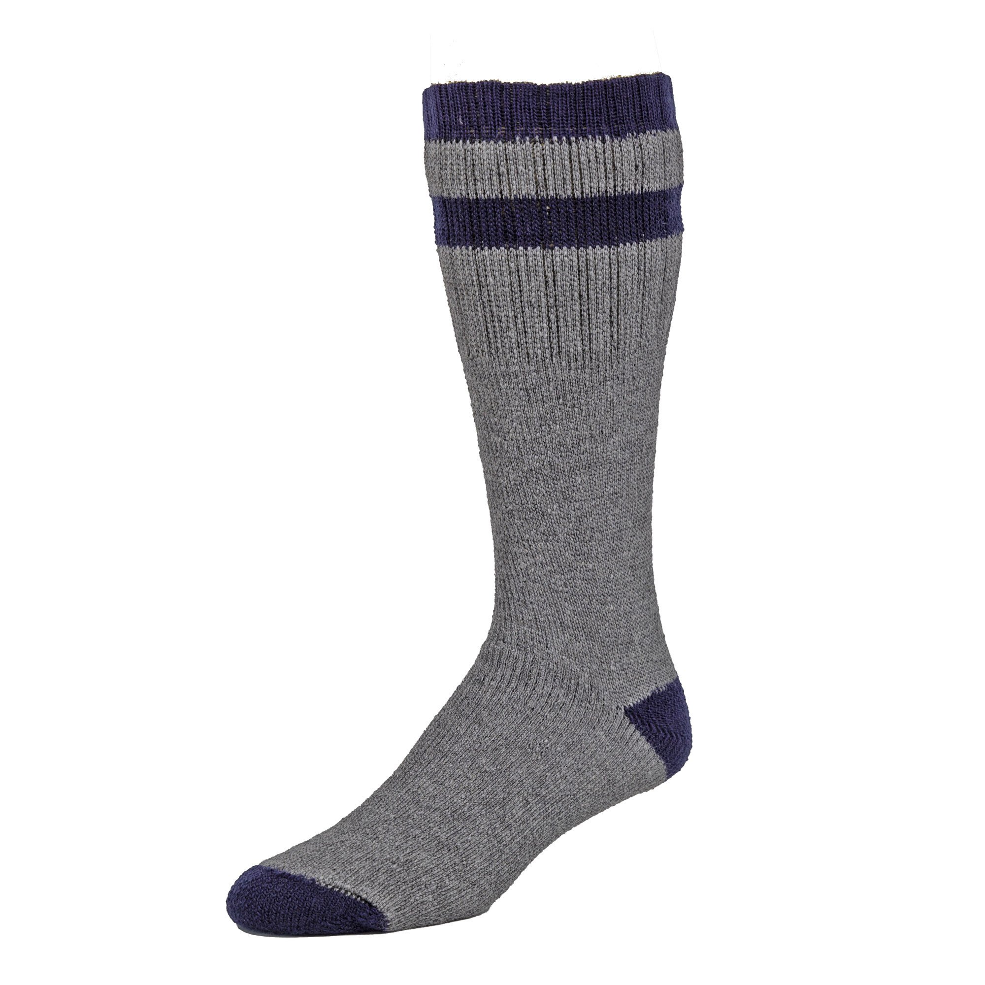 Railroad Sock Outdoor Wool Boot Socks, Size 6-12 M, Grey/Navy, 1PR - 2962 NV
