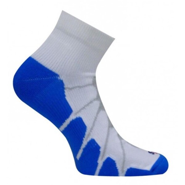 Powerplay SS 4011 Sport Plantar Fasciitis Arch Support Ped Compression Socks, White-Royal - Extra Large - PO125264
