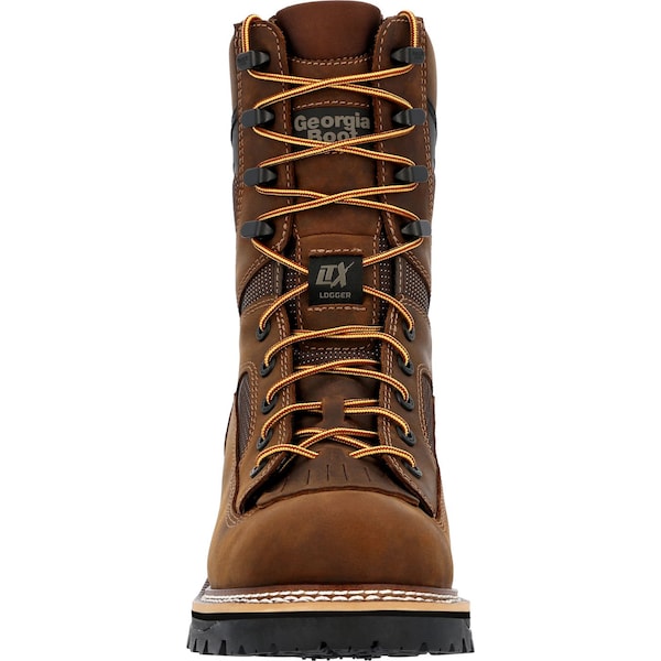 Georgia Boot LTX Logger, Waterproof Work Boot, 9 M, 9 in Height, Crazy Horse - GB00616