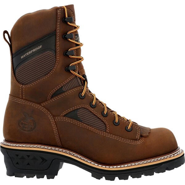 Georgia Boot LTX Logger, Waterproof Work Boot, 9 M, 9 in Height, Crazy Horse - GB00616