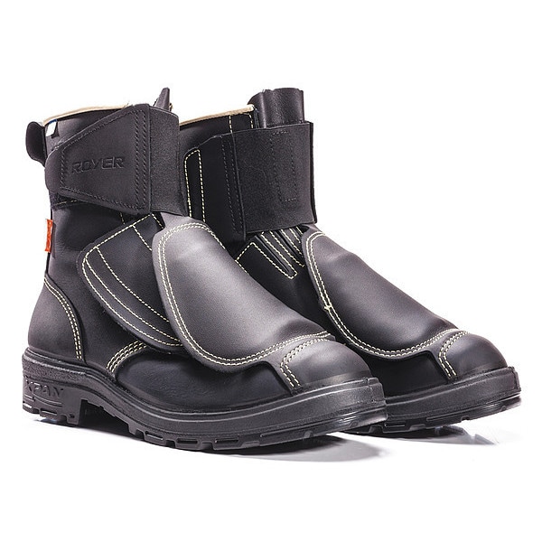 Royer Men's 8 in Aluminum Toe 8-Inch Work Boot, Black, 12, R, 12002XP - 12002XP-12