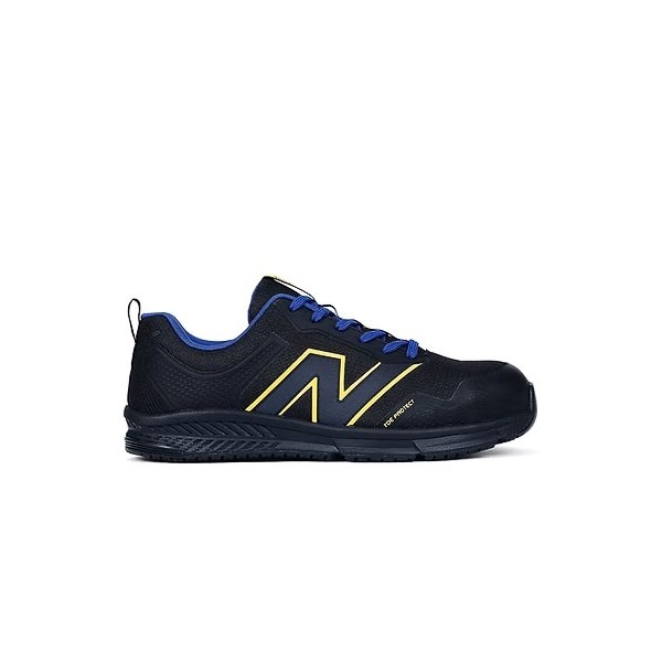 New Balance Men's Athletic Shoe, Synthetic Fabric, Synthetic Leather Upper, Blue/Yellow, 8 - MIDEVOLBL-8-4E