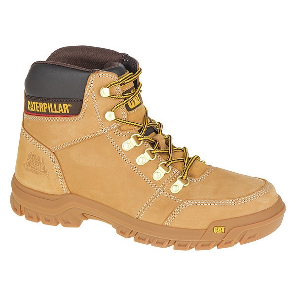 Cat Footwear Outline, Men's Work Boots, 13 M, Leather, Honey Reset - P74086